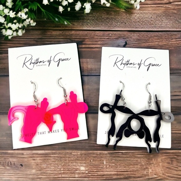 Rhythms of Grace Creative Jewelry - “My Body My Choice” Earrings - Feminist Statement Earrings, Brand New, Uterus